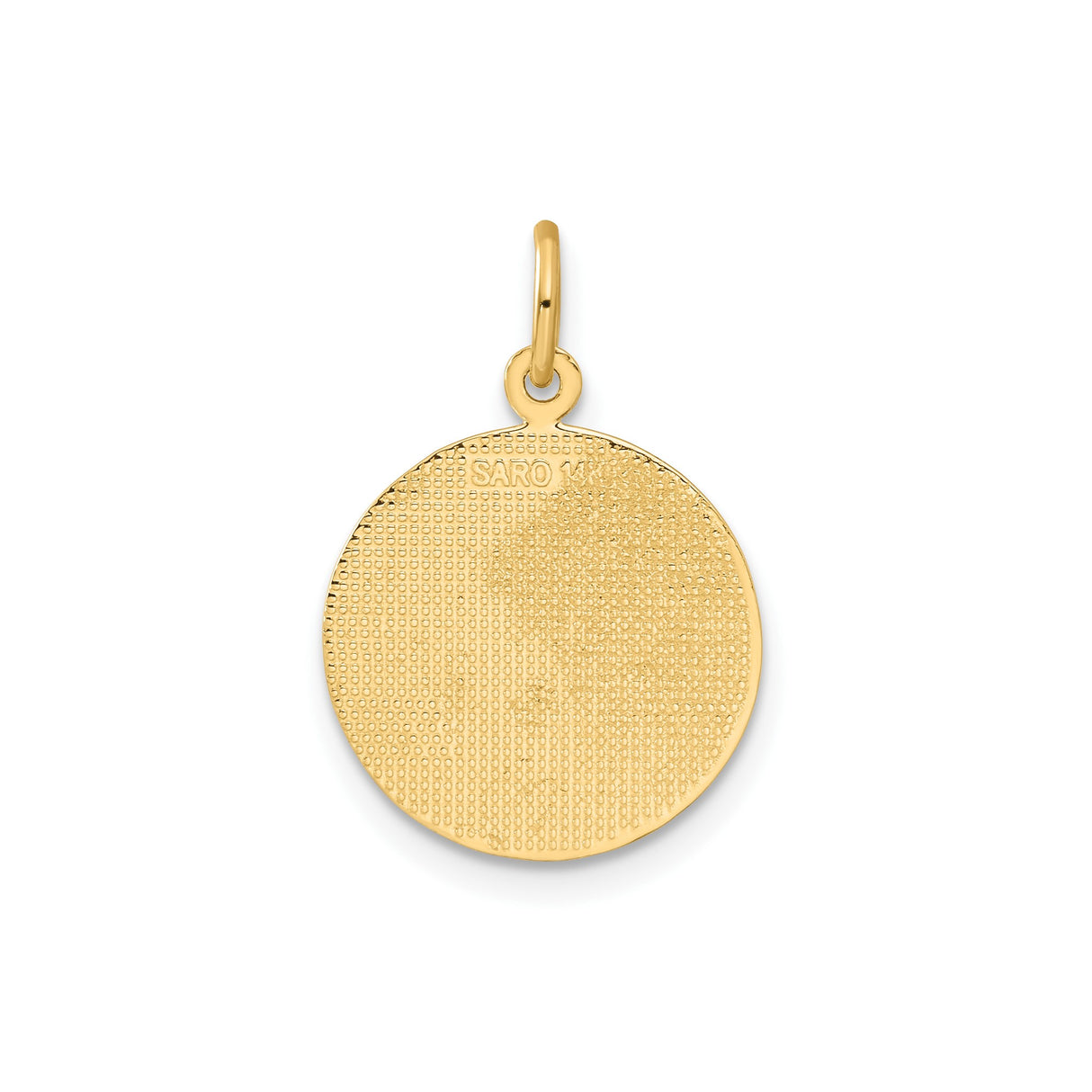 14k Yellow Gold Confirmation Pendant with Descending Dove Symbol, Christian Faith Jewelry