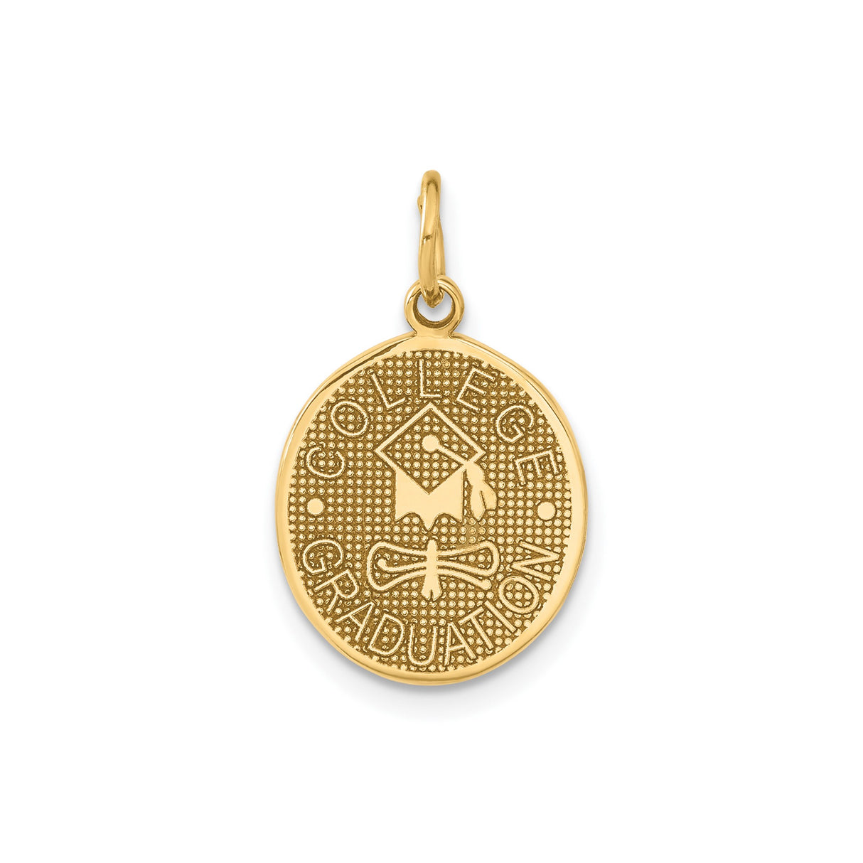 14k Yellow Gold Graduation Cap and Diploma Pendant, Academic Achievement Charm