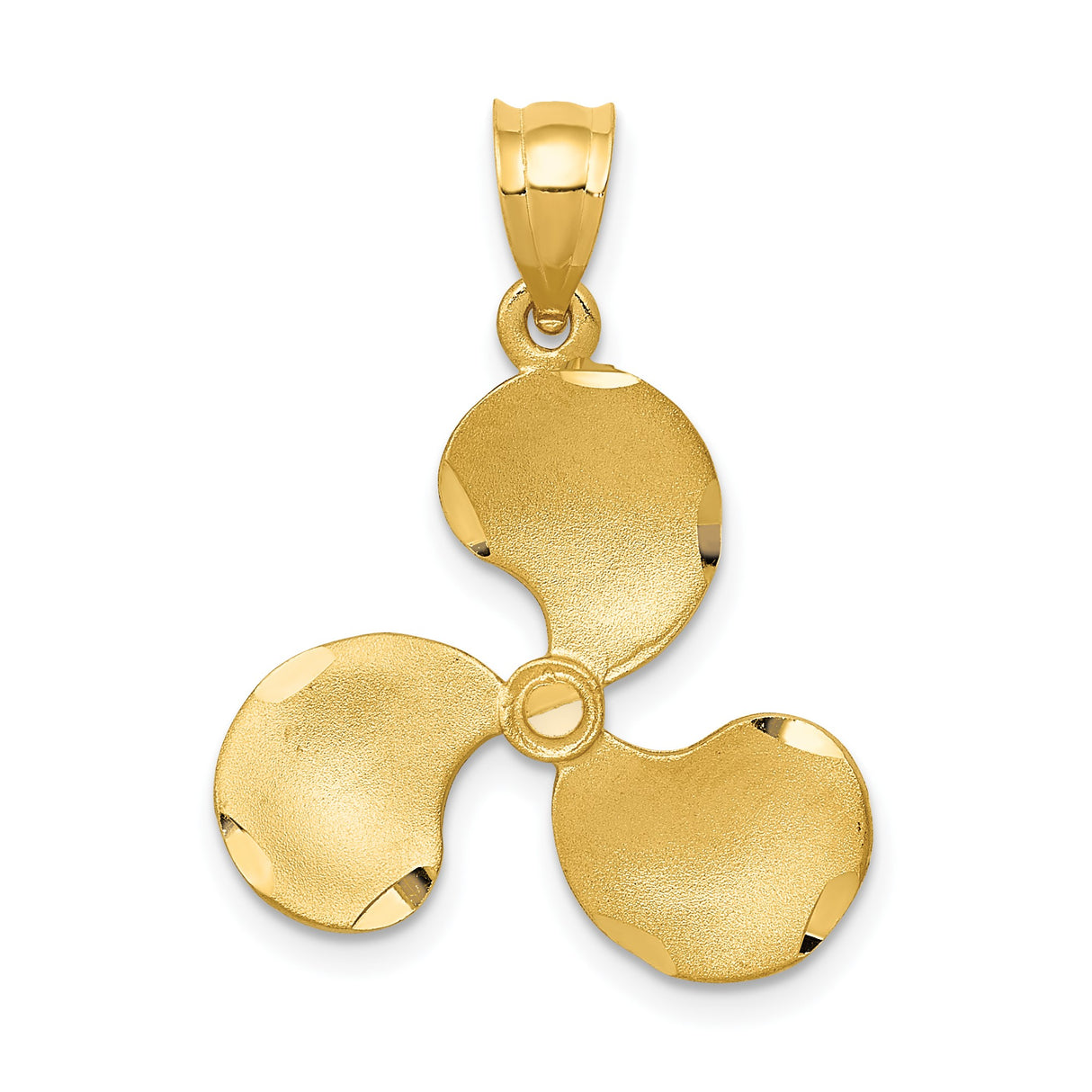 14k Yellow Gold Triskele Pendant with Celtic Spiral Design, Unisex Spiritual Jewelry