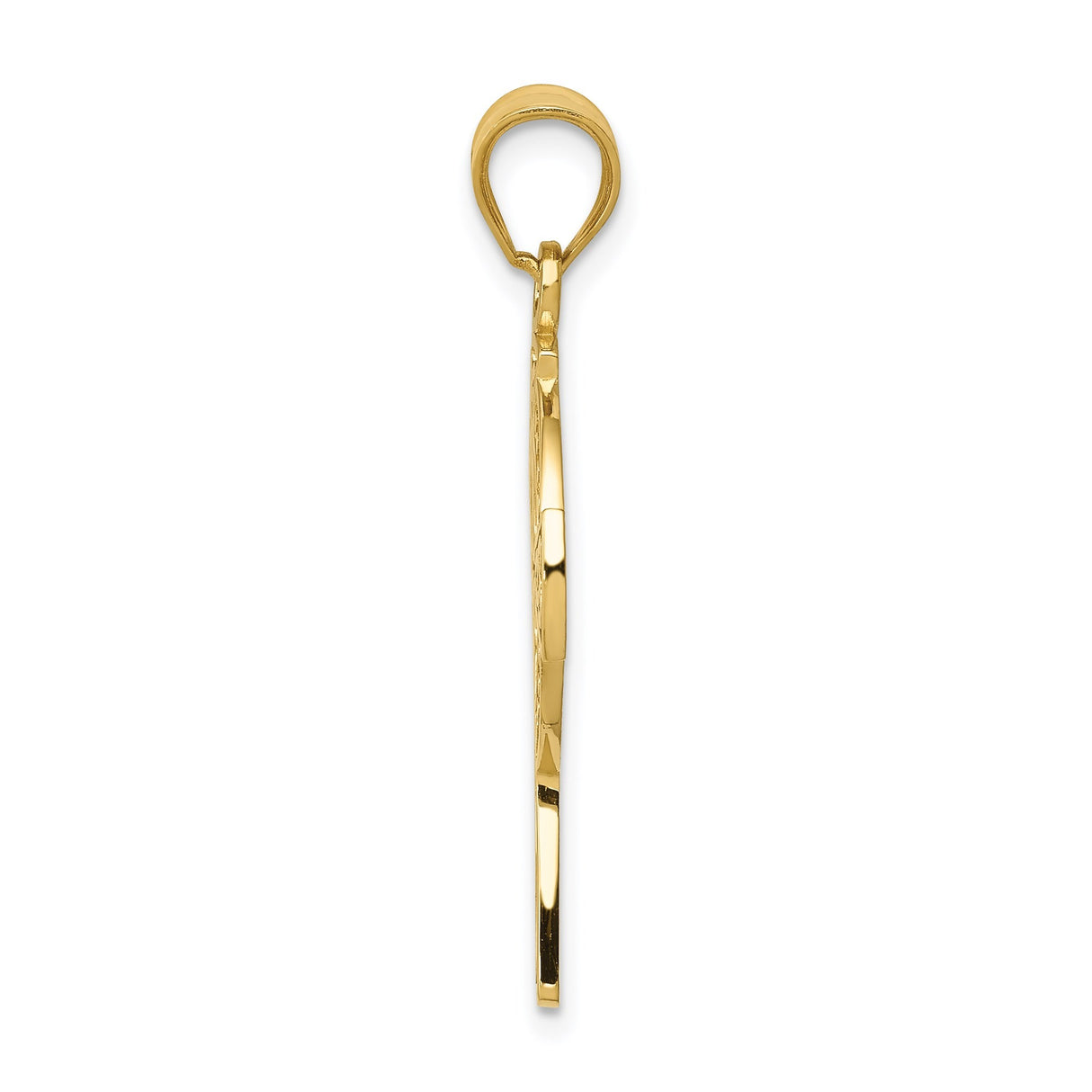 14k Yellow Gold Celtic Iona Cross Pendant with Triquetra Knot Design