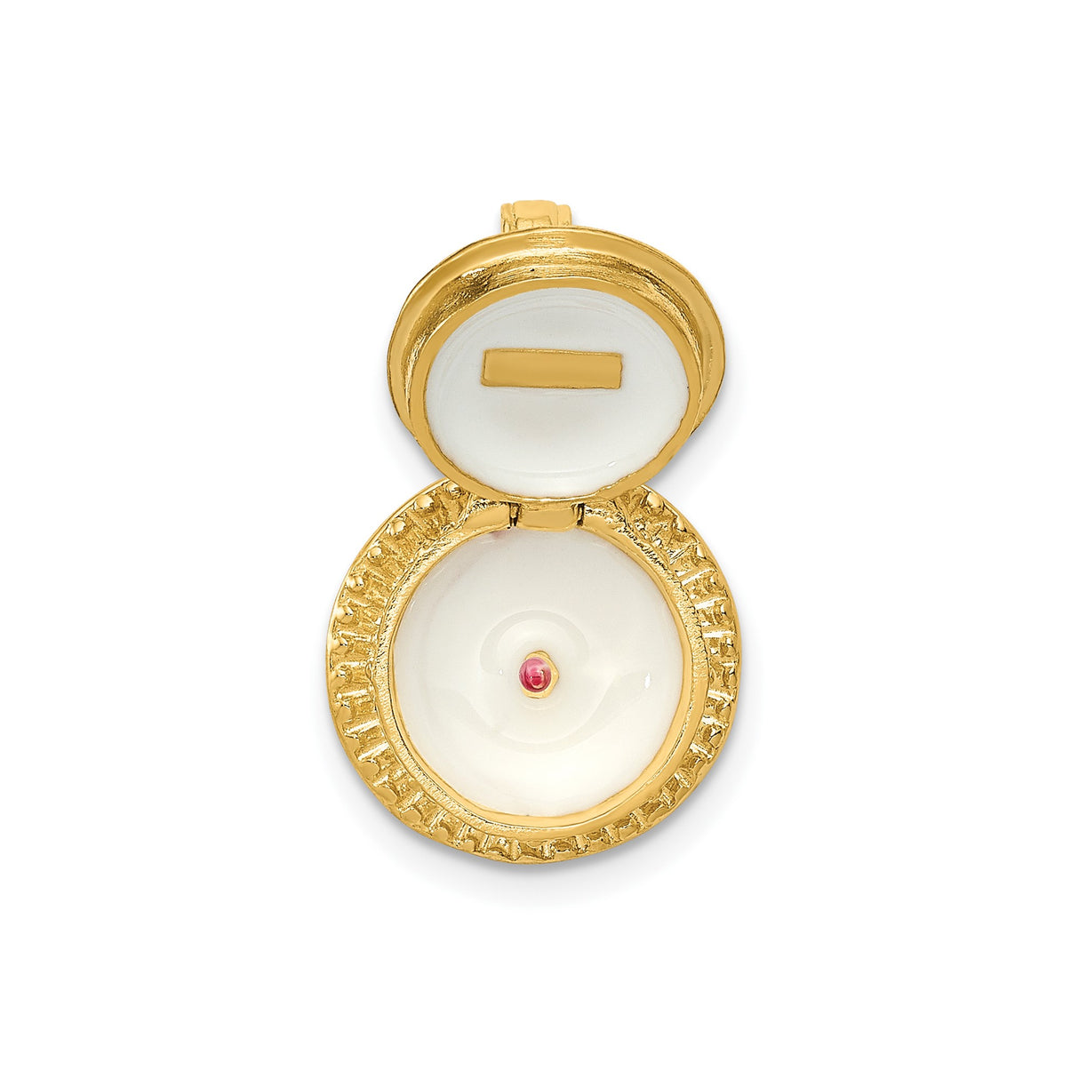 14k Yellow Gold Round Pendant with Raised Happy Birthday Engraving, Unisex Celebration Charm