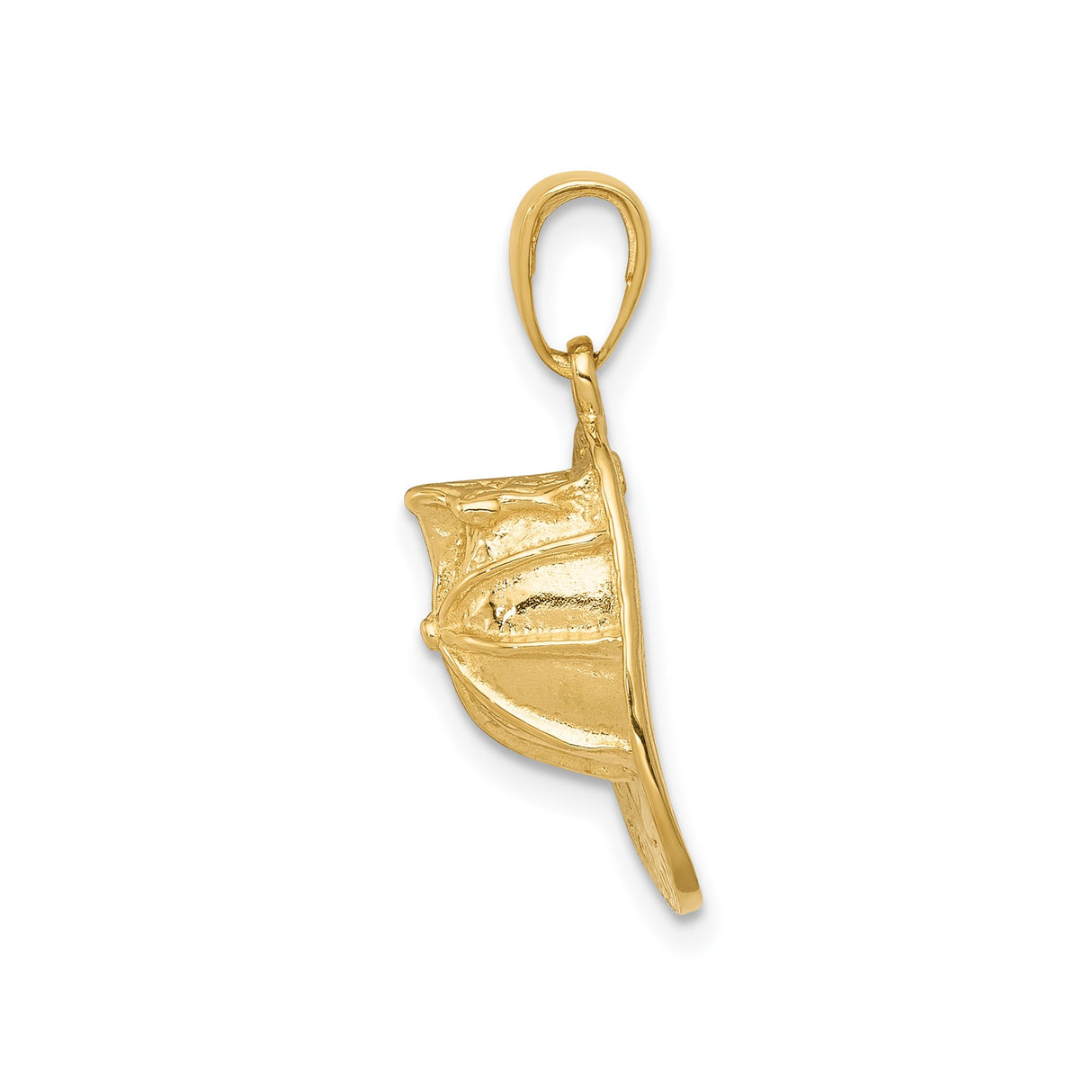 14k Yellow Gold Chi Rho Pendant with Textured Rustic Finish, Ancient Christian Symbol