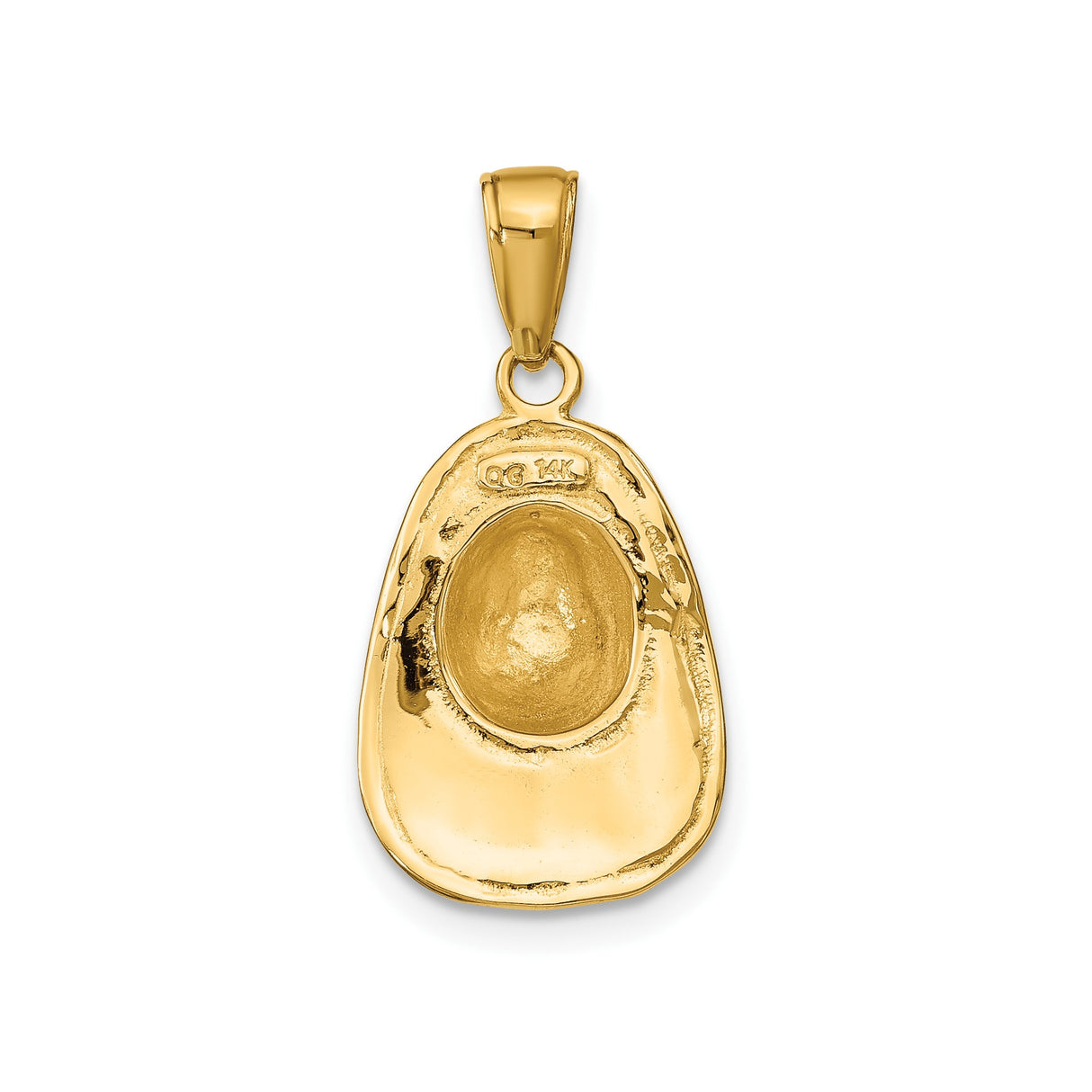 14k Yellow Gold Chi Rho Pendant with Textured Rustic Finish, Ancient Christian Symbol