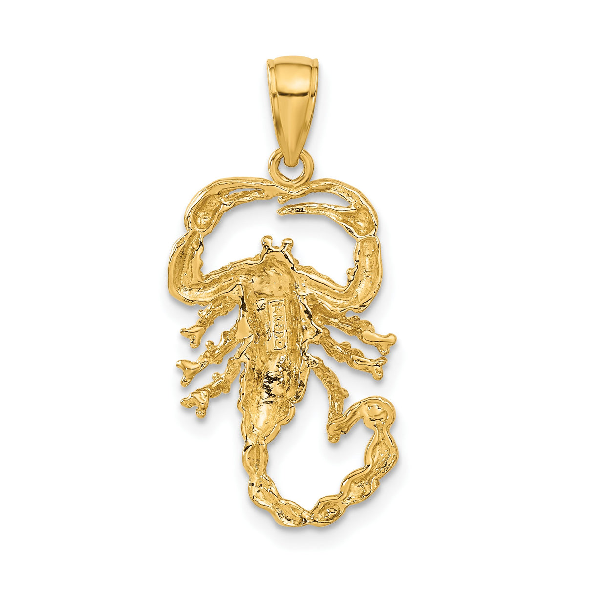 14k Yellow Gold Scorpion Pendant, Symbol of Strength and Protection, Astrology Jewelry for Scorpio