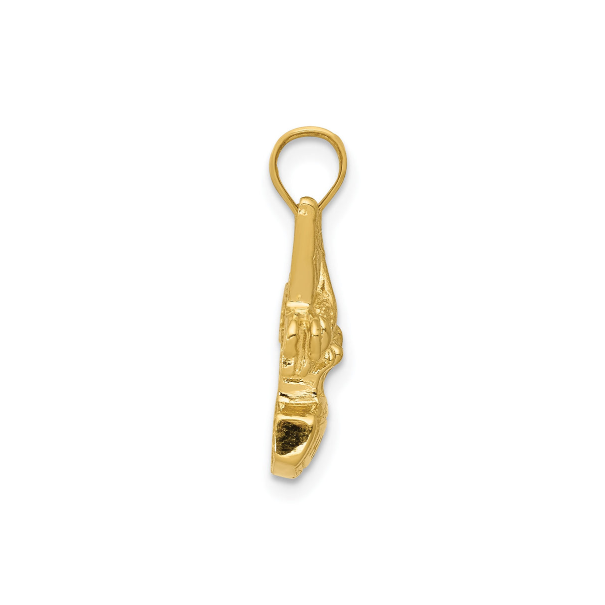 14k Yellow Gold Bee Pendant with MONEY Base, Unisex Hip-Hop Style Symbolizing Wealth and Success