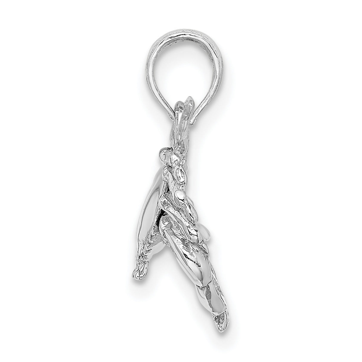 14k White Gold Crab Pendant, Cancer Zodiac Symbol, Marine Life Nautical Charm for Women or Unisex Wear