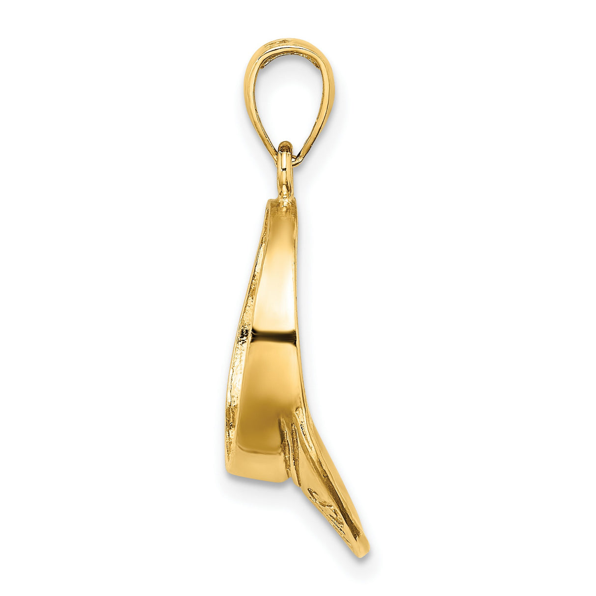 14k Yellow Gold Tennis Visor Pendant, Sporty Word Charm for Women or Unisex