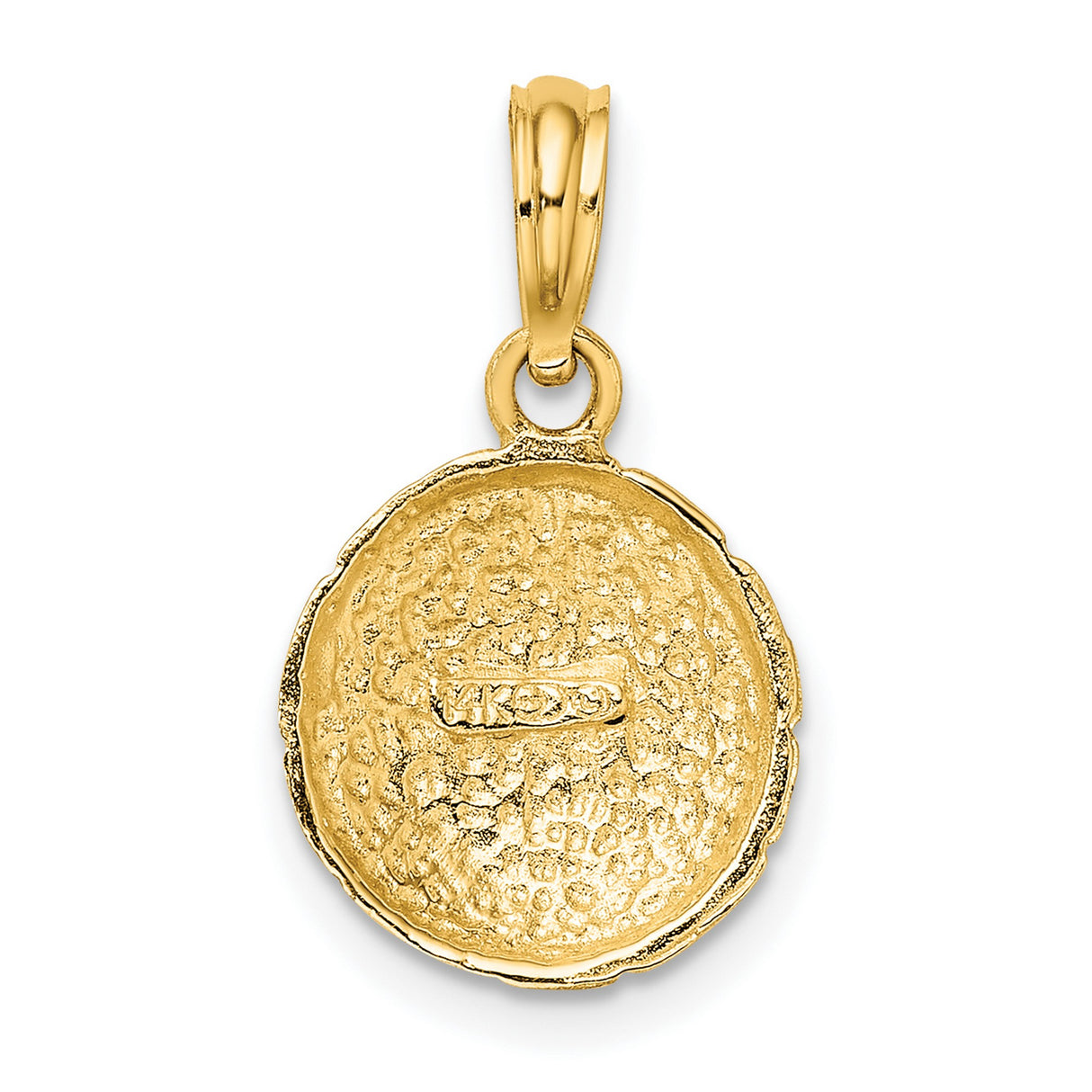 14k Yellow Gold Soccer Ball Pendant, Textured Sports Charm for Fans or Athletes