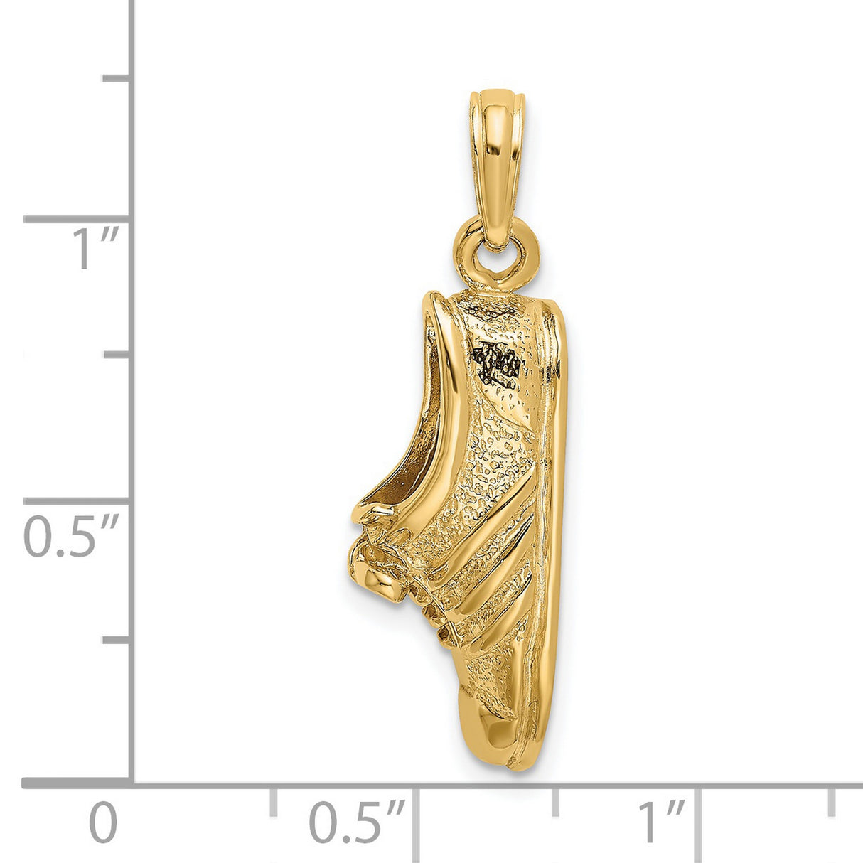 14k Yellow Gold Sneaker Pendant, Athletic Shoe Charm, Streetwear Jewelry for Men or Women