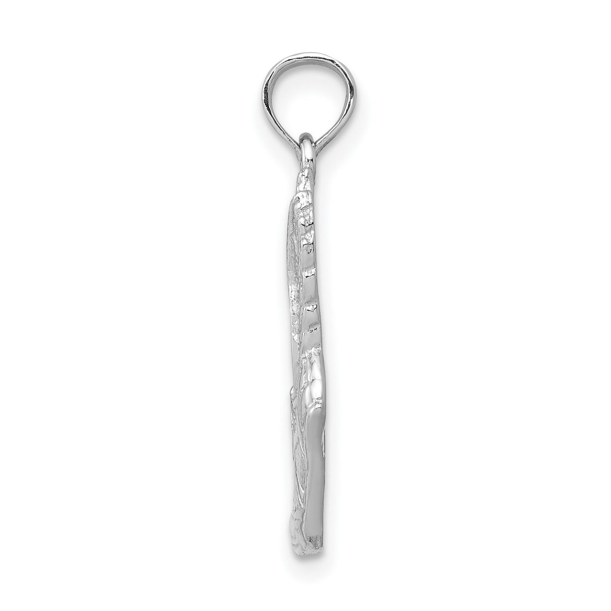 14k White Gold Winged Sneaker Pendant, Hermes Inspired Athletic Shoe Charm for Men or Women