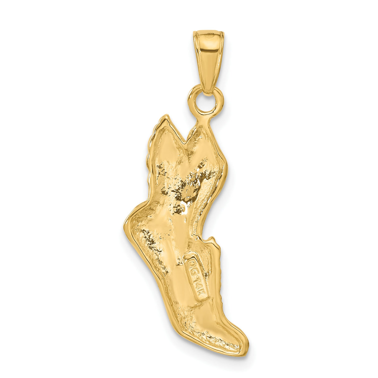 14k Yellow Gold Winged Sneaker Pendant, Athletic Shoe Charm, Myth-Inspired Sports Jewelry