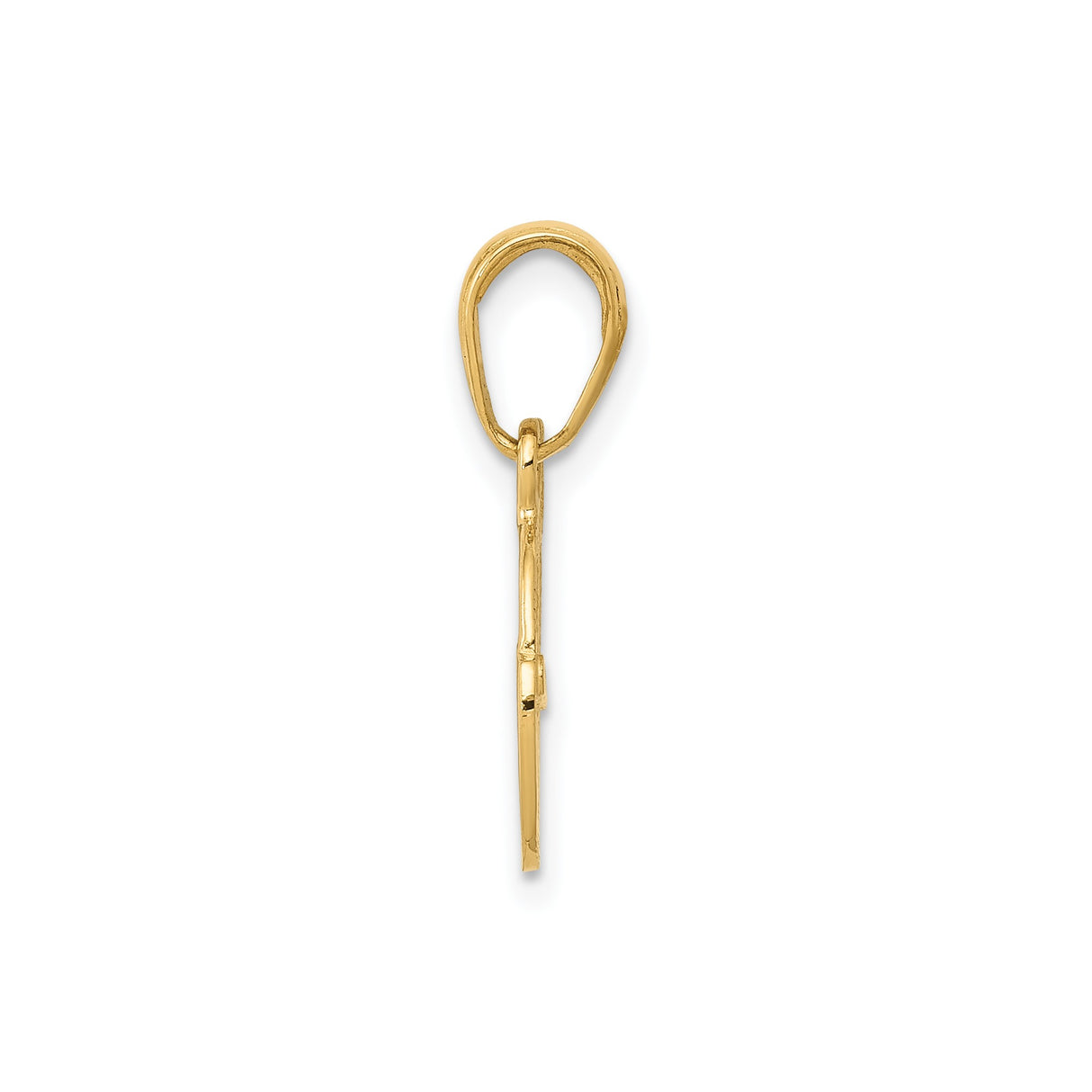 14k Yellow Gold Pendant with Key and Padlock Design, Symbol of Love and Protection