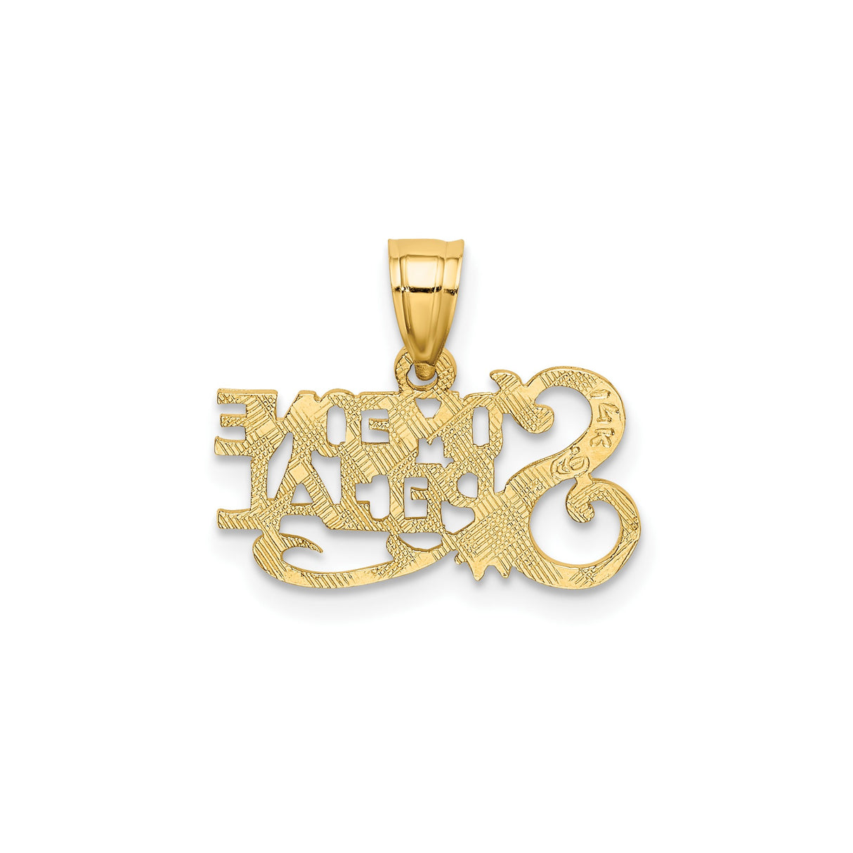 14k Yellow Gold Pendant, Someone Special Sentimental Message Charm for Women