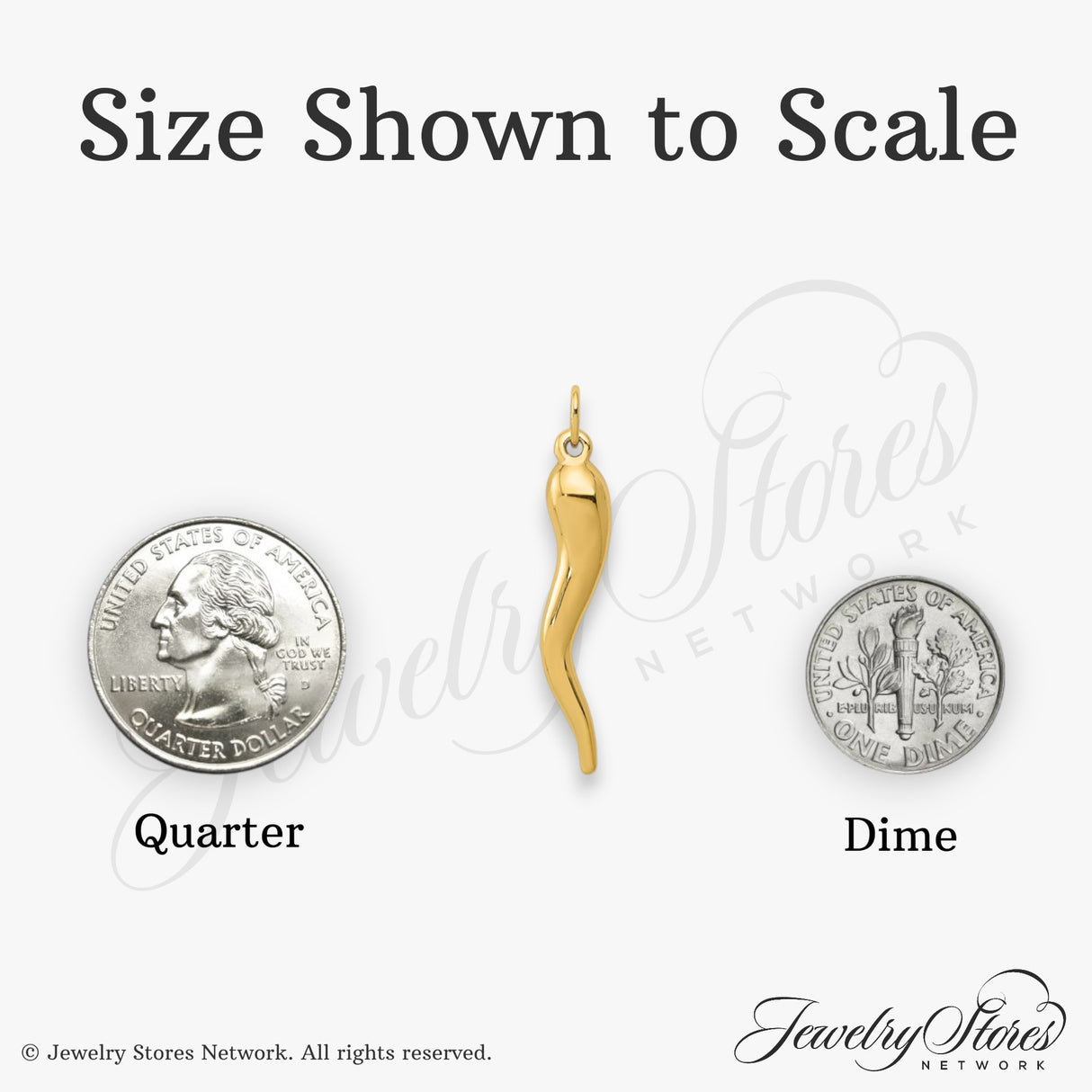 14k Yellow Gold Cornicello Horn Pendant, Traditional Italian Good Luck Charm for Men or Women
