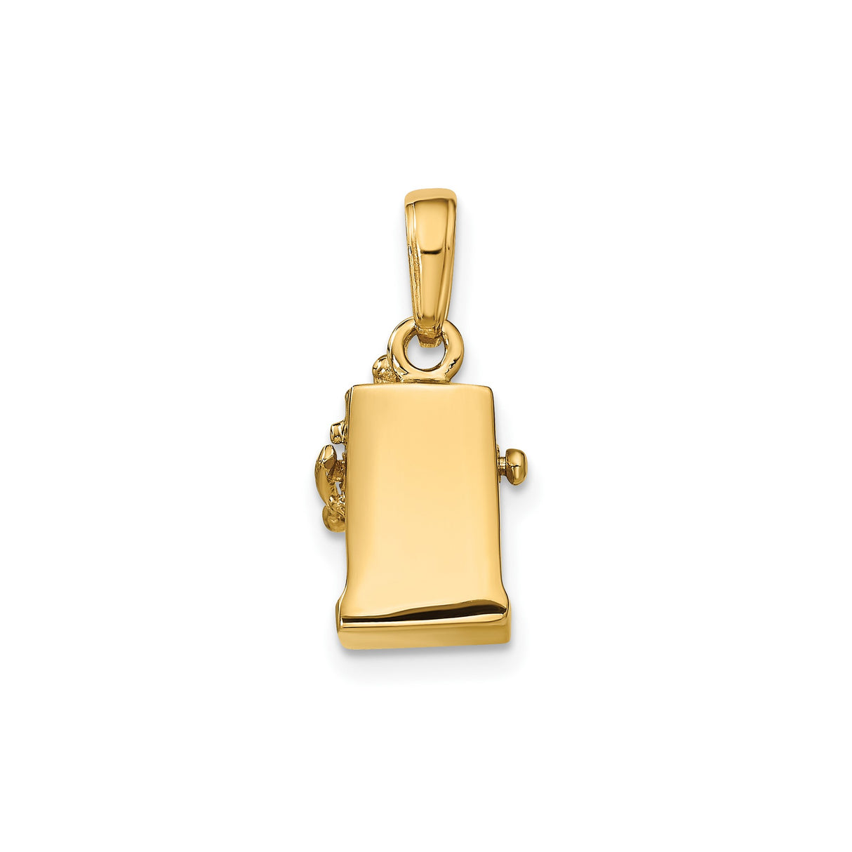 14k Yellow Gold Slot Machine Pendant, Lever and Reel Casino Charm, Gambling Theme Jewelry