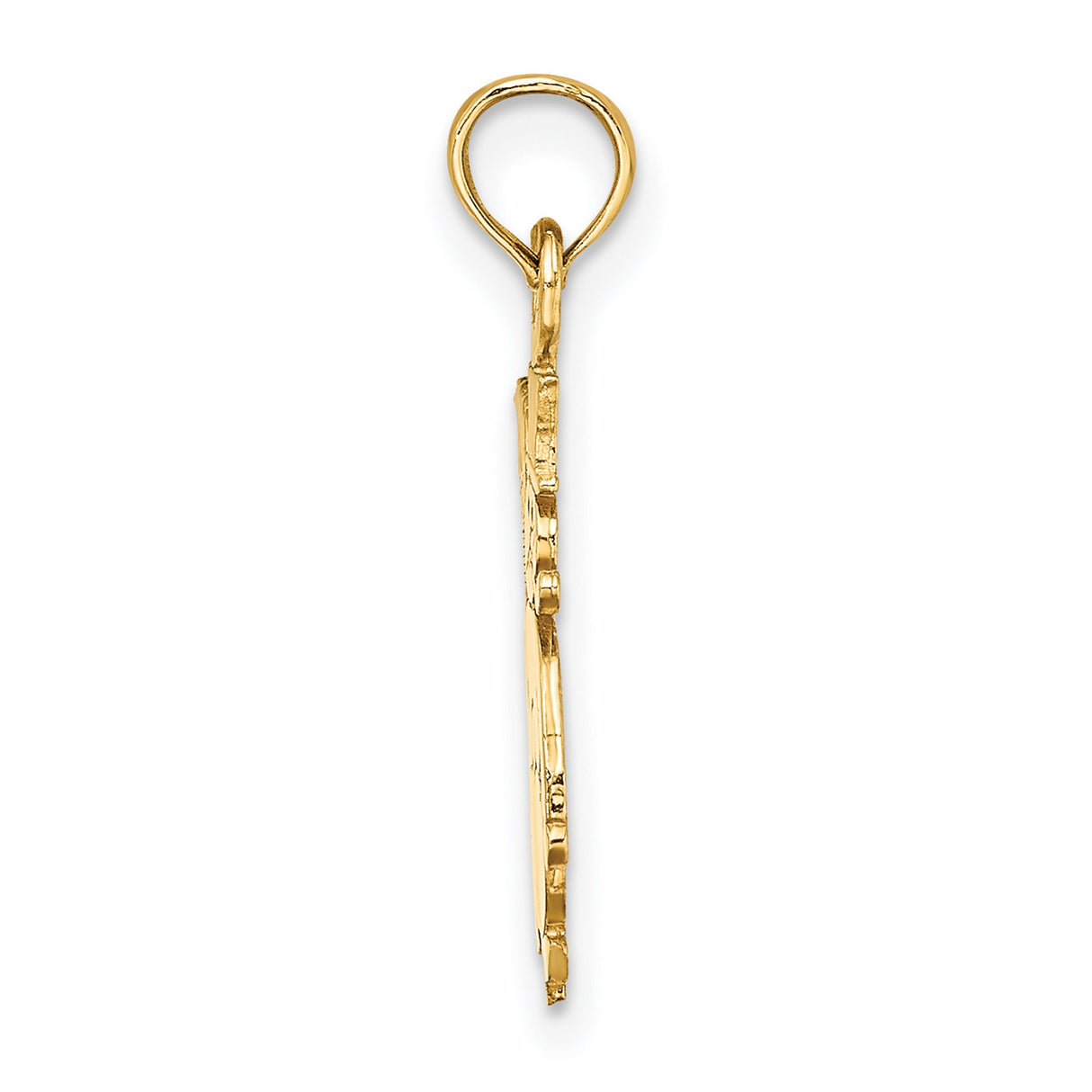 14k Yellow Gold Snowman Pendant with Top Hat, Pipe, and Broom, Festive Christmas Charm