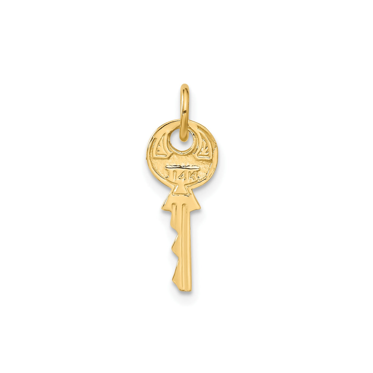 14k Yellow Gold Key Pendant, Delicate Charm with Symbolic Meaning, Minimalist Jewelry for Women