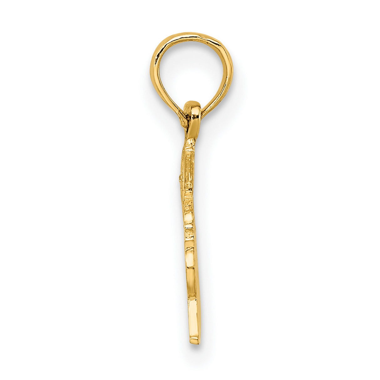 14k Yellow Gold Pendant with Drum and Drumsticks Design, Number 1 Drummer Music Charm