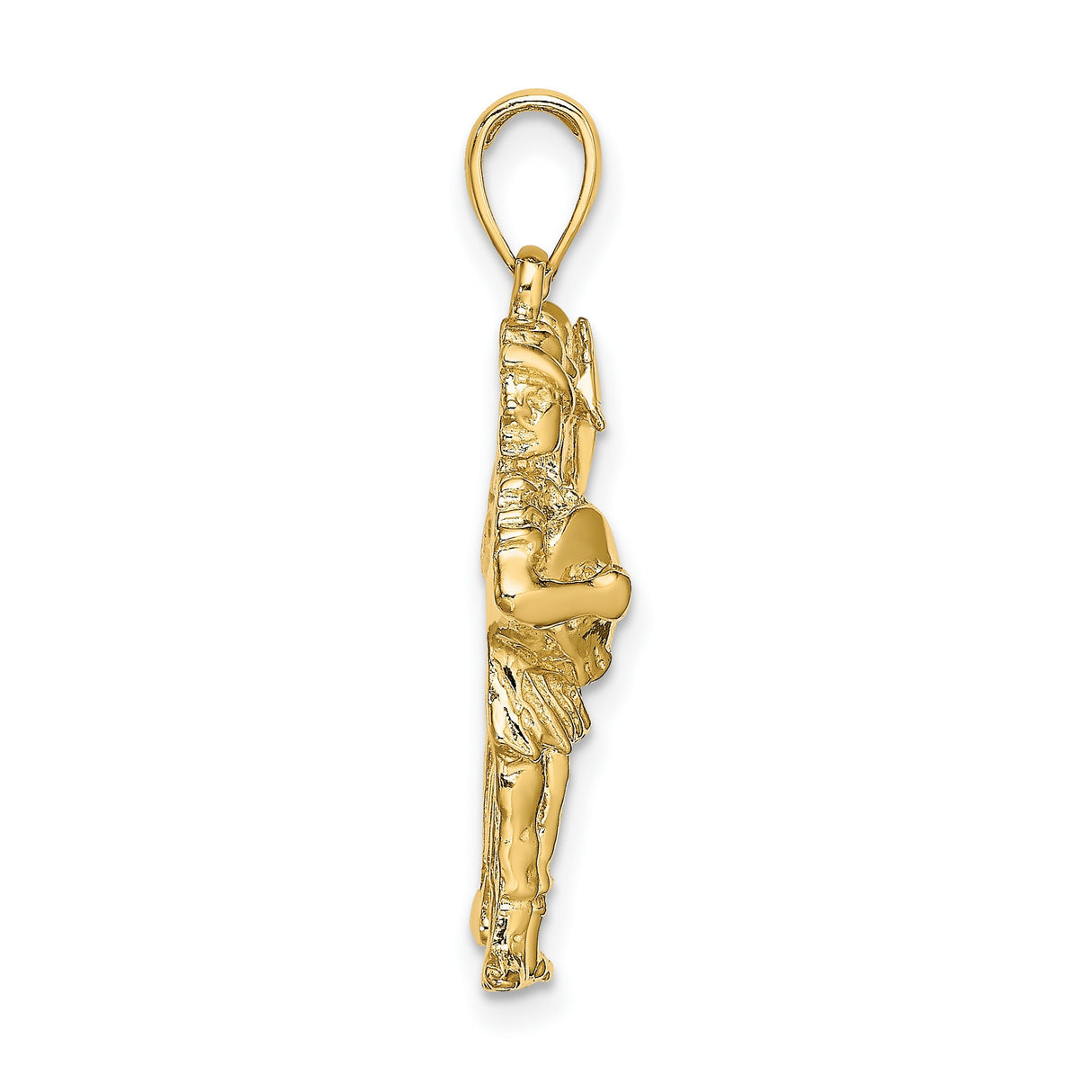 14k Yellow Gold Gemini Pendant with Roman Twin Warriors Zodiac Charm