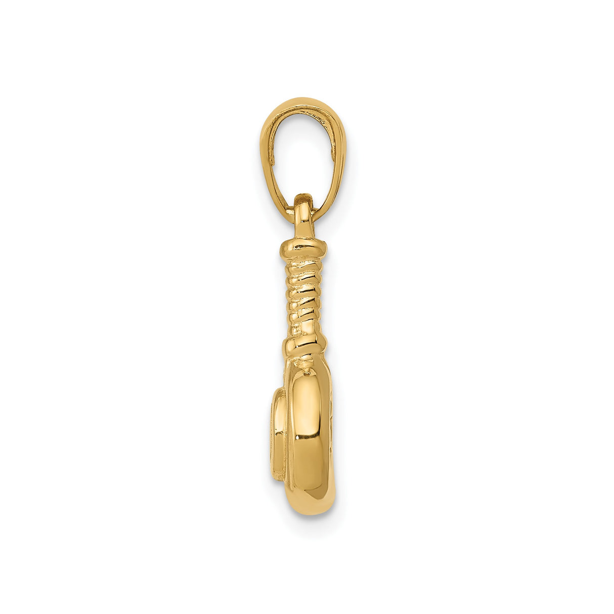 14k Yellow Gold Turbo Pendant, Detailed Automotive Charm for Car Enthusiasts and Gearheads