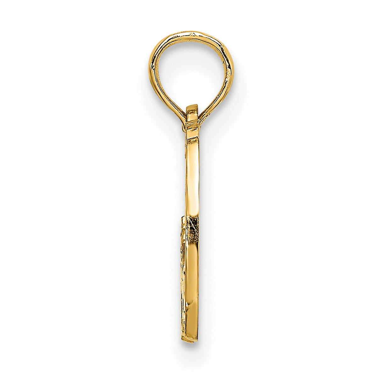 14k Yellow Gold Cape Cod Pendant, Peninsula Outline Charm, Nautical Massachusetts Jewelry