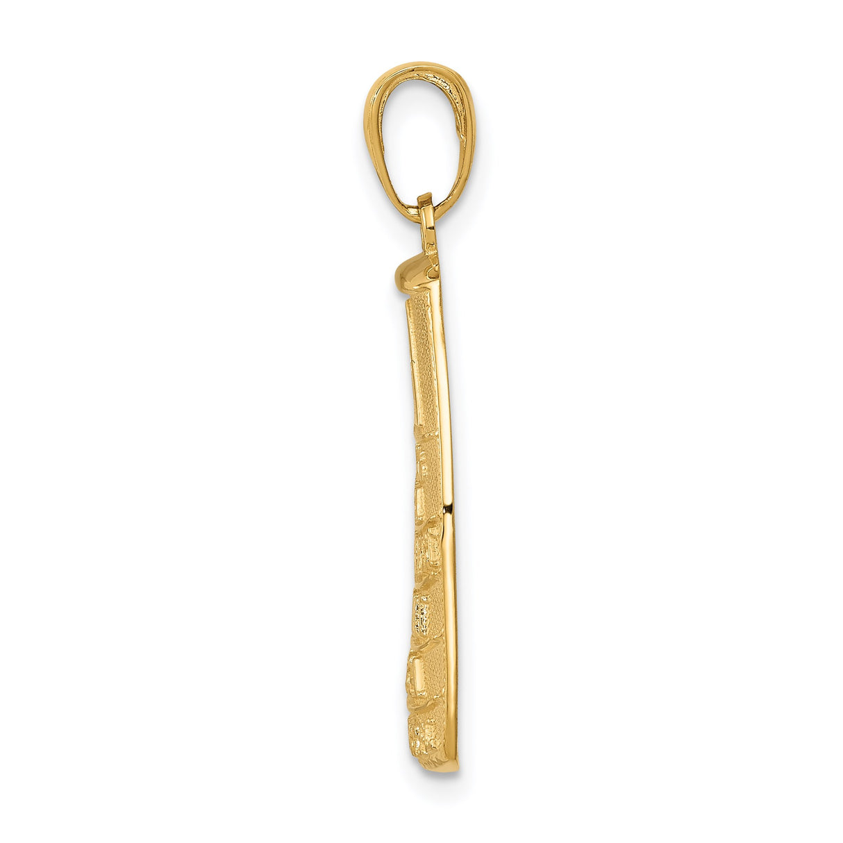 14k Yellow Gold Pendant, Southernmost Point Key West Buoy Replica with 90 Miles to Cuba Engraving