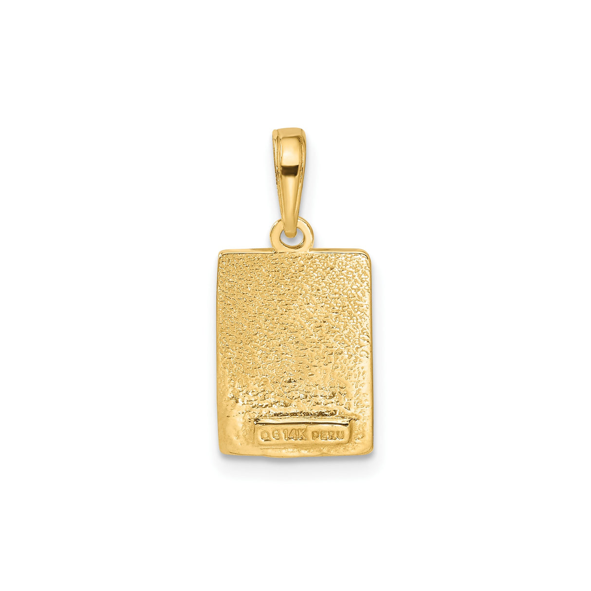 14k Yellow Gold Mile Zero Key West Pendant, Coastal Travel Souvenir Charm