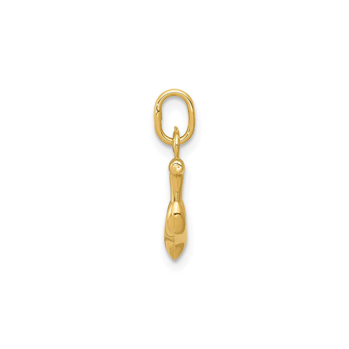 14k Yellow Gold Anchor Pendant, Polished Nautical Symbol of Hope and Strength for Women or Unisex