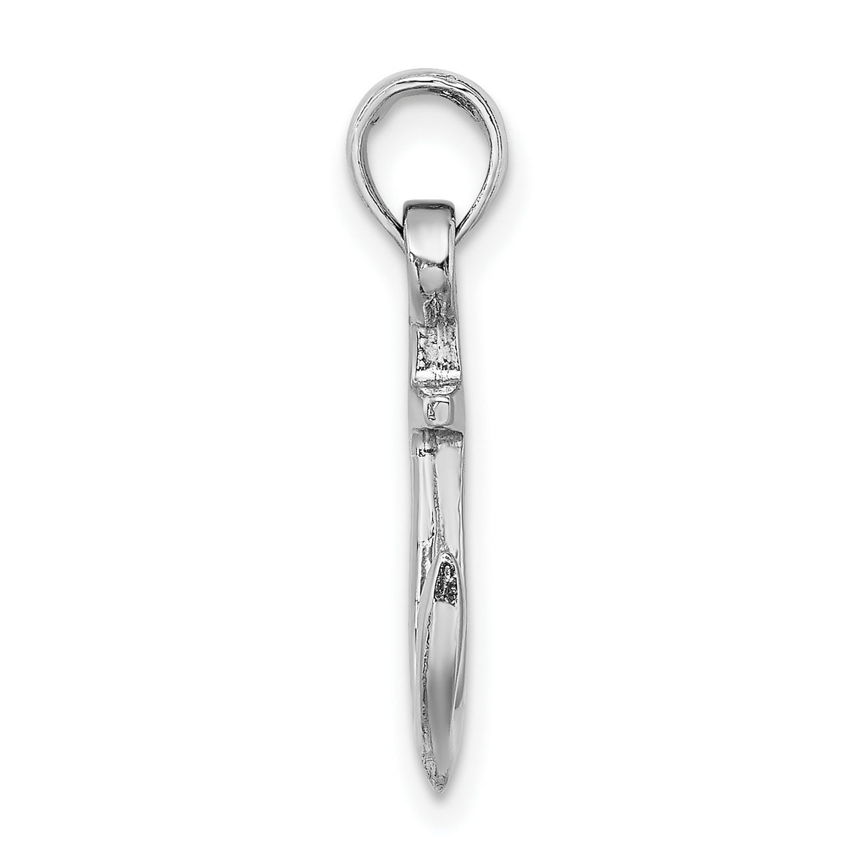 14k White Gold Anchor Pendant, Nautical Symbol of Hope and Christian Faith