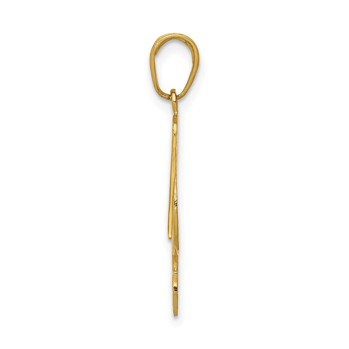 14k Yellow Gold Pelican Pendant, Detailed Bird Charm, Nature and Coastal Theme, Unisex Wear