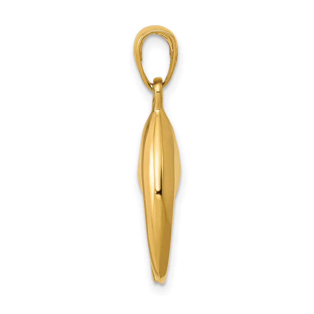 14k Yellow Gold Lobster Claw Pendant, Realistic Marine Life Nautical Charm