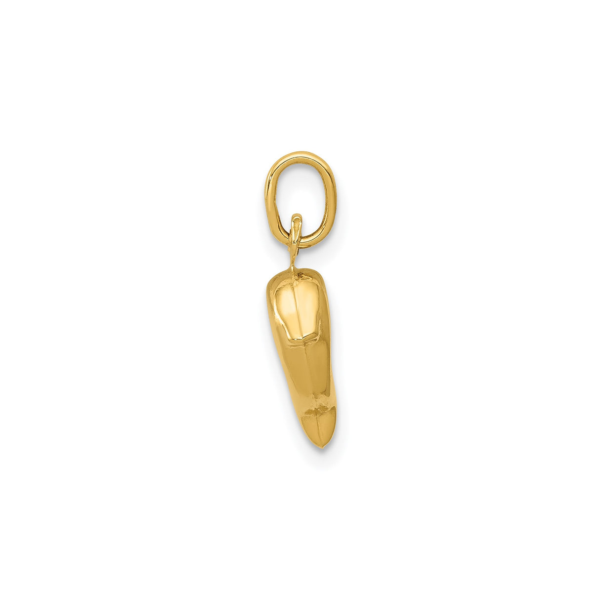 14k Yellow Gold Dolphin Pendant Charm, Smooth Finish Ocean Theme Jewelry for Women or Unisex Wear