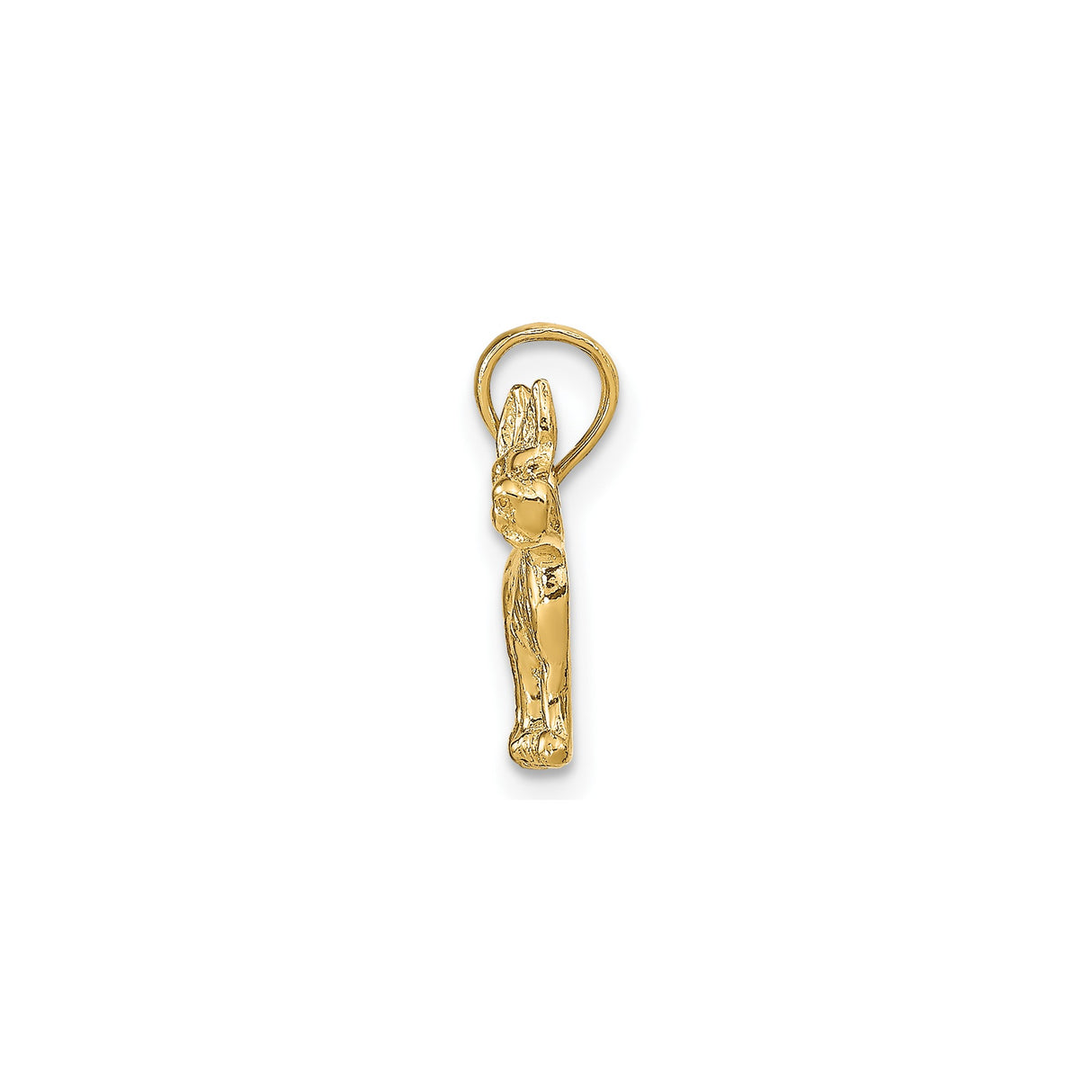 14k Yellow Gold German Shepherd Dog Pendant, Detailed Canine Charm, Unisex or Womens Jewelry