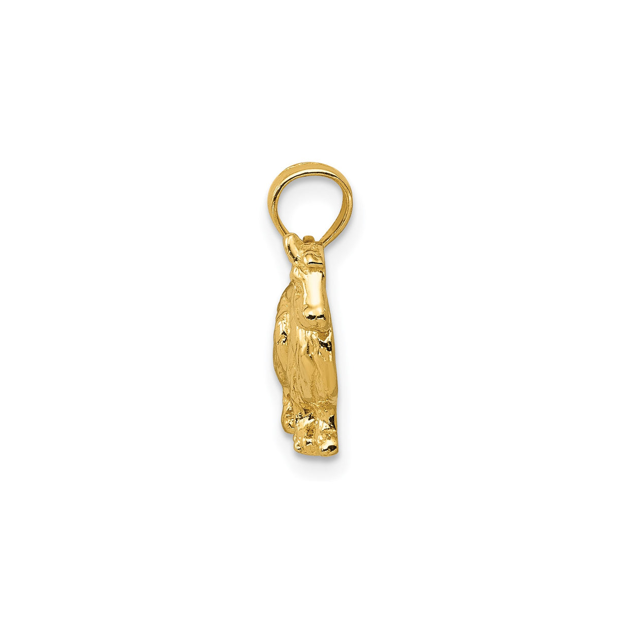 14k Yellow Gold Shetland Sheepdog Pendant, Sheltie Dog Charm, Pet Memorial Jewelry for Women
