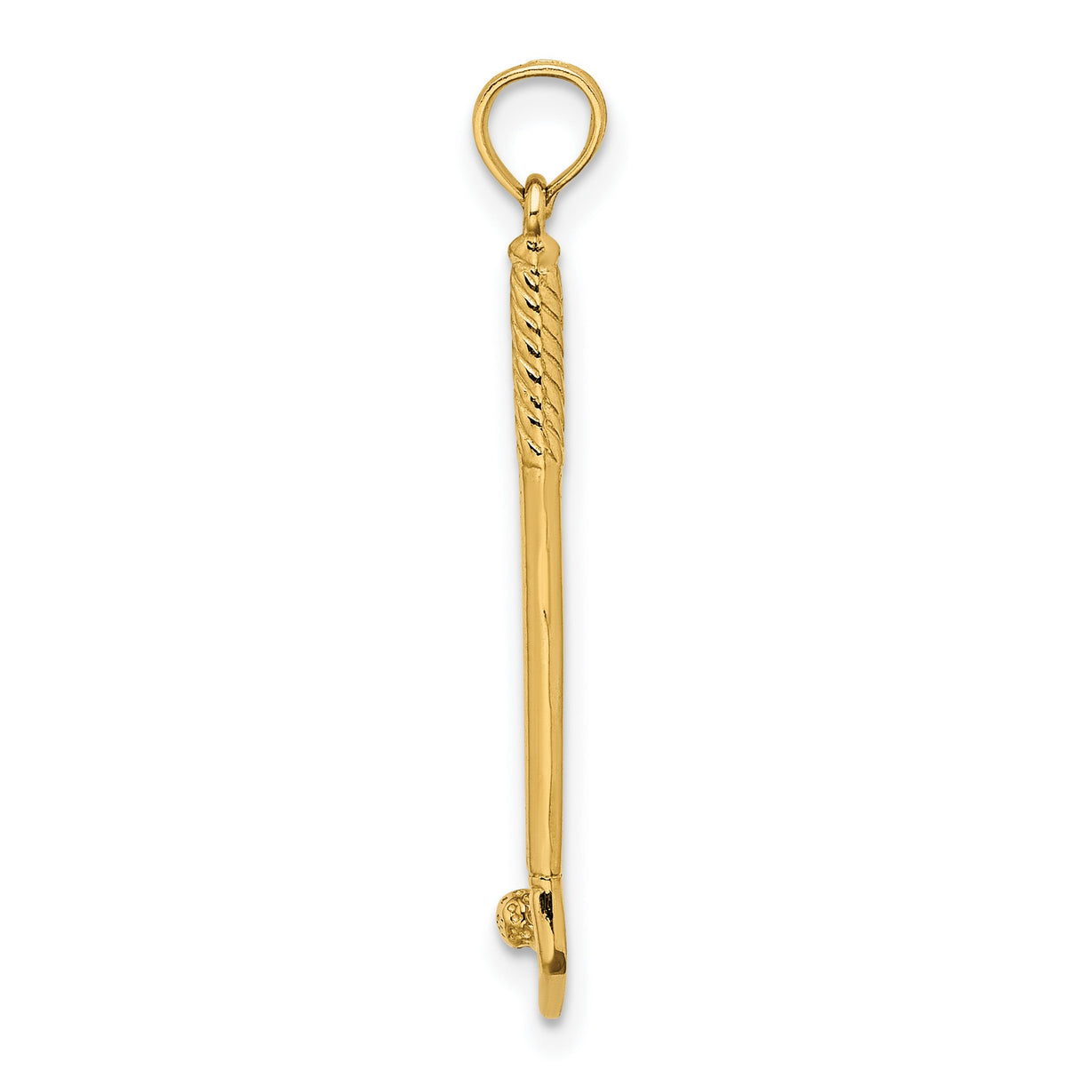 14k Yellow Gold Golf Club Pendant with Ball Detail, Sports Charm for Men or Women