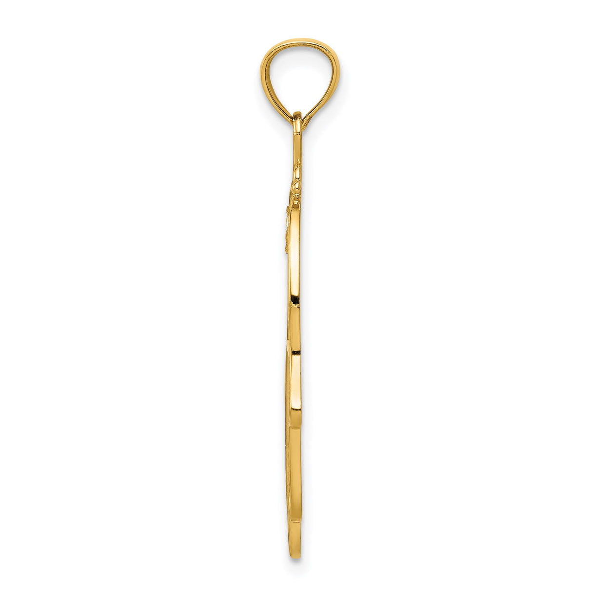 14k Yellow Gold Hamsa Pendant with Radiating Star Design, Filigree Hand Symbol for Protection