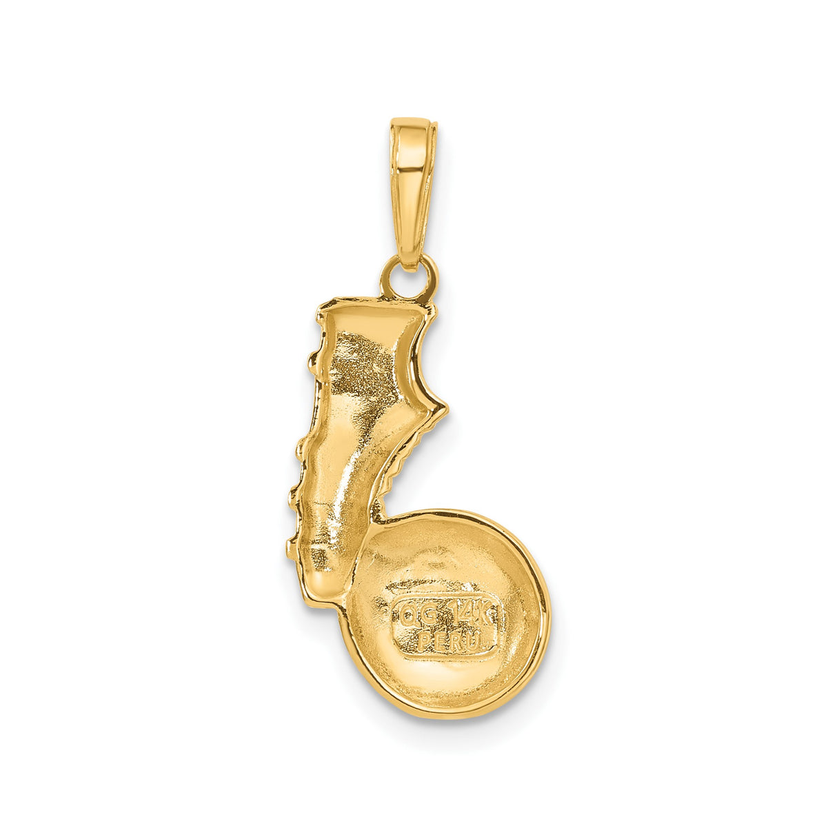14k Yellow Gold Soccer Pendant with Cleat and Ball Design, Unisex Sports Jewelry
