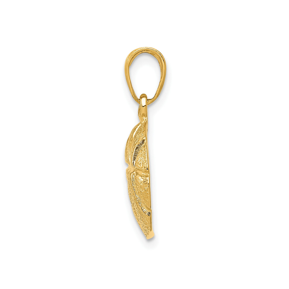 14k Yellow Gold Basketball Pendant with Realistic Texture and Lines, Sports Charm for Men or Unisex