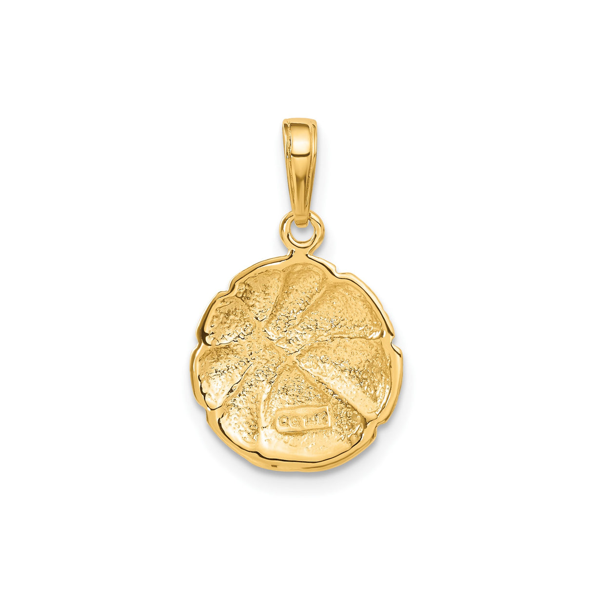 14k Yellow Gold Basketball Pendant with Realistic Texture and Lines, Sports Charm for Men or Unisex