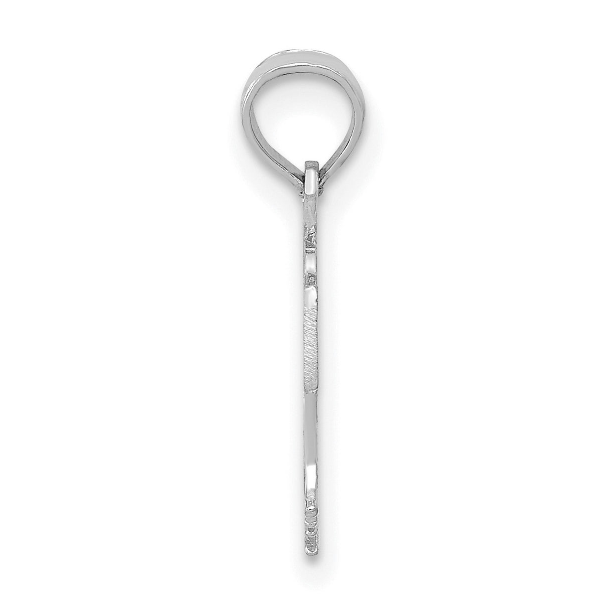 14k White Gold Basketball Pendant with Net Design, Sports Charm Jewelry for Men or Women