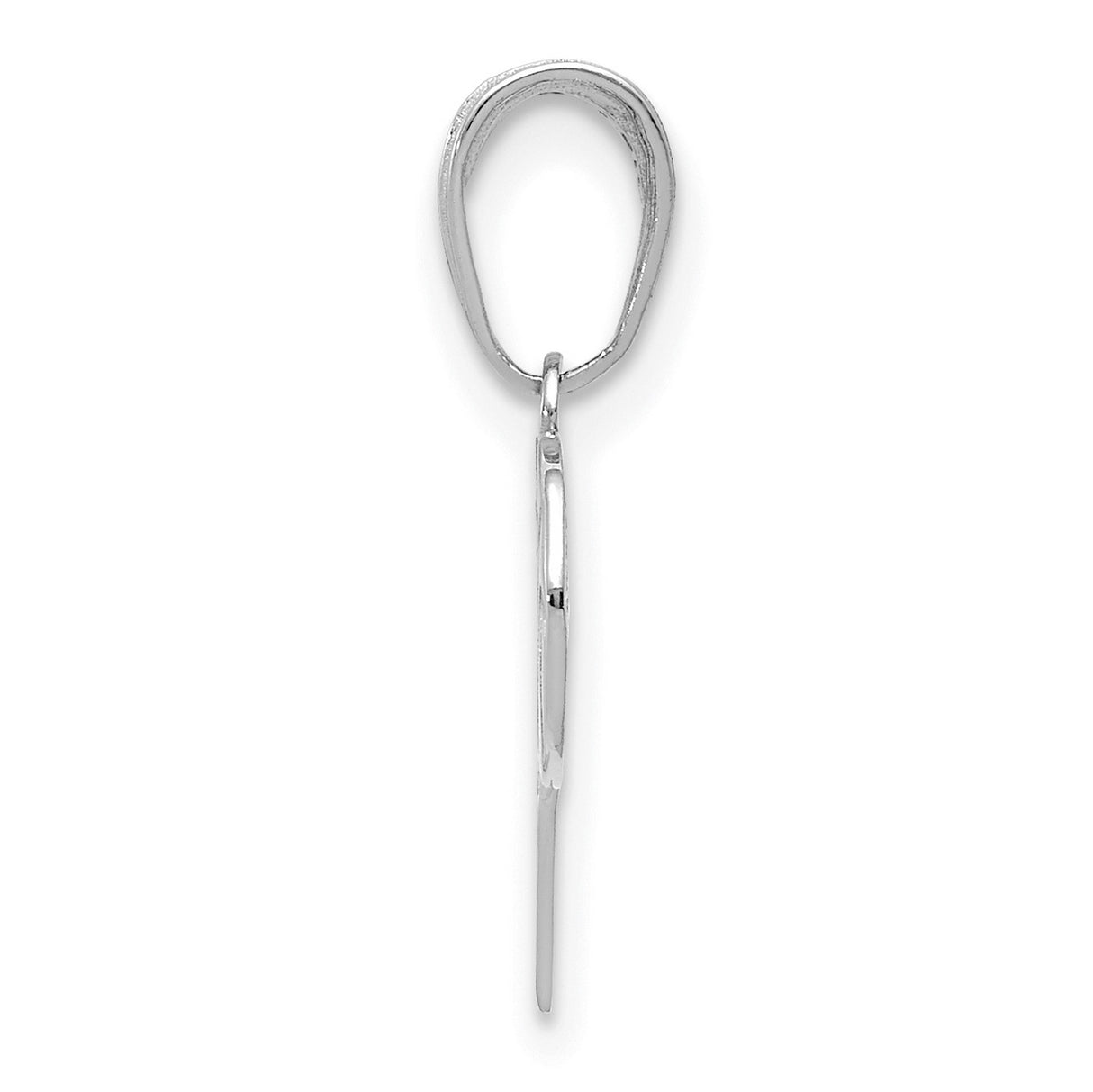 14k White Gold Basketball Pendant with Hoop and Ball Design, Athletic Charm for Sports Fans