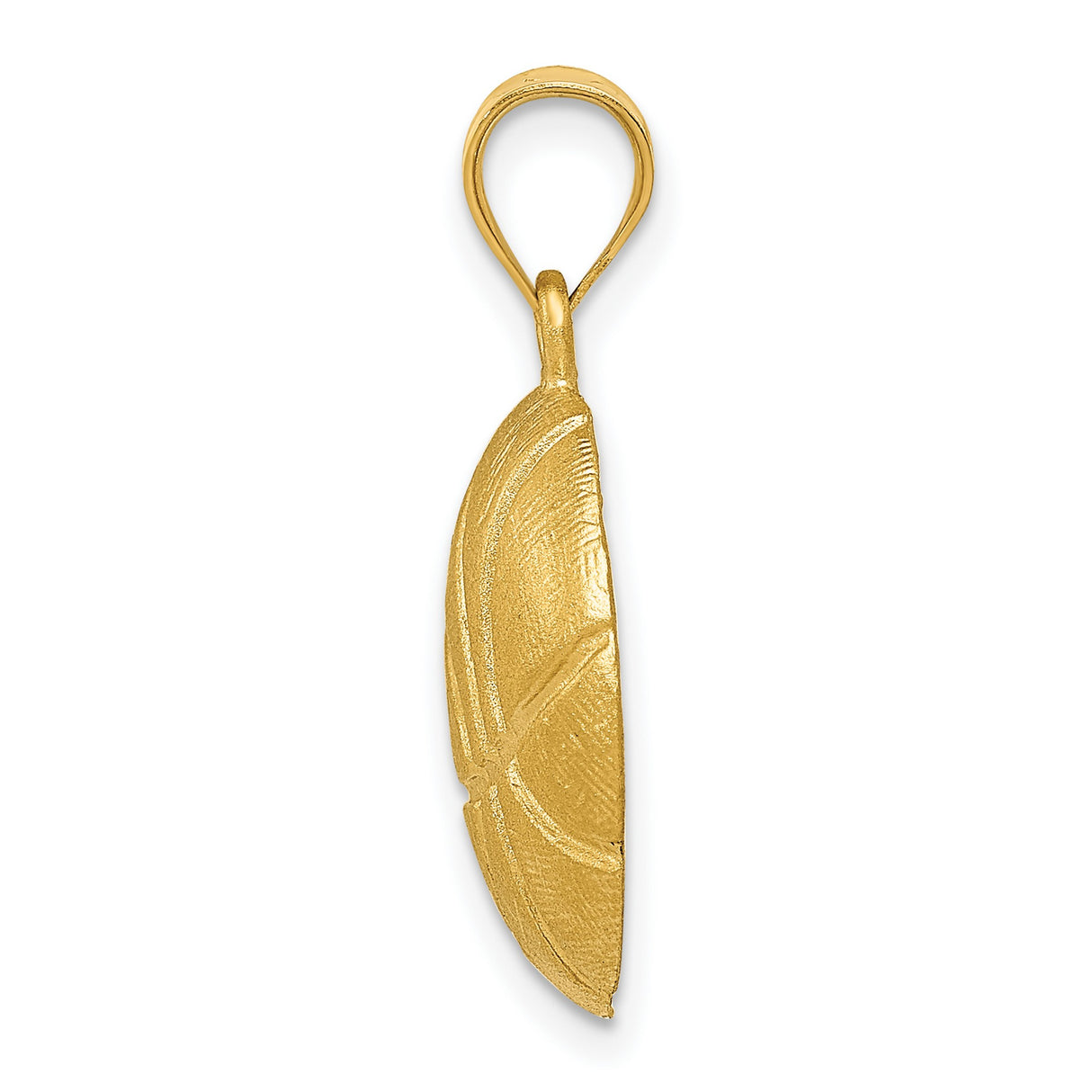 Basketball Charm Pendant in Real 14k Yellow Gold