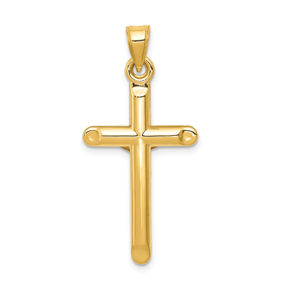 14k Two-Tone Gold Crucifix Pendant with Latin Cross Design for Men and Women