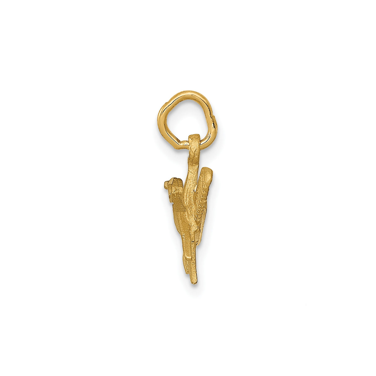 14k Yellow Gold Scissors and Comb Pendant, Barber and Hairstylist Charm for Unisex Salon Jewelry