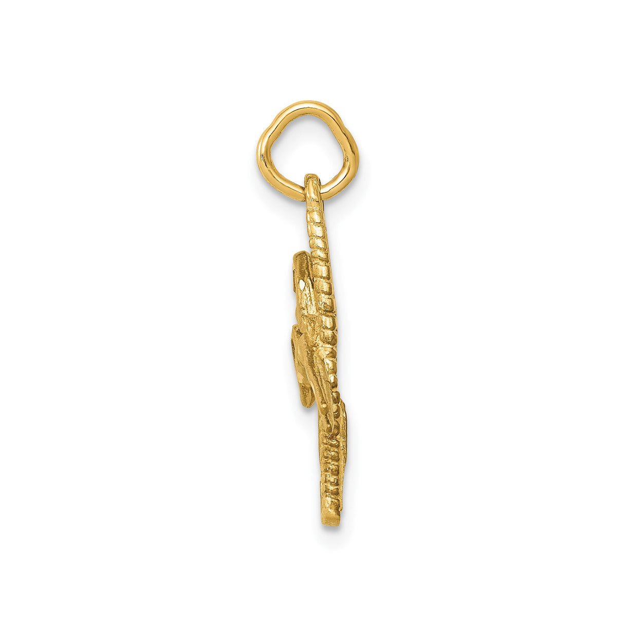 14k Yellow Gold Pendant, Scissors and Comb Charm for Hairstylist or Barber