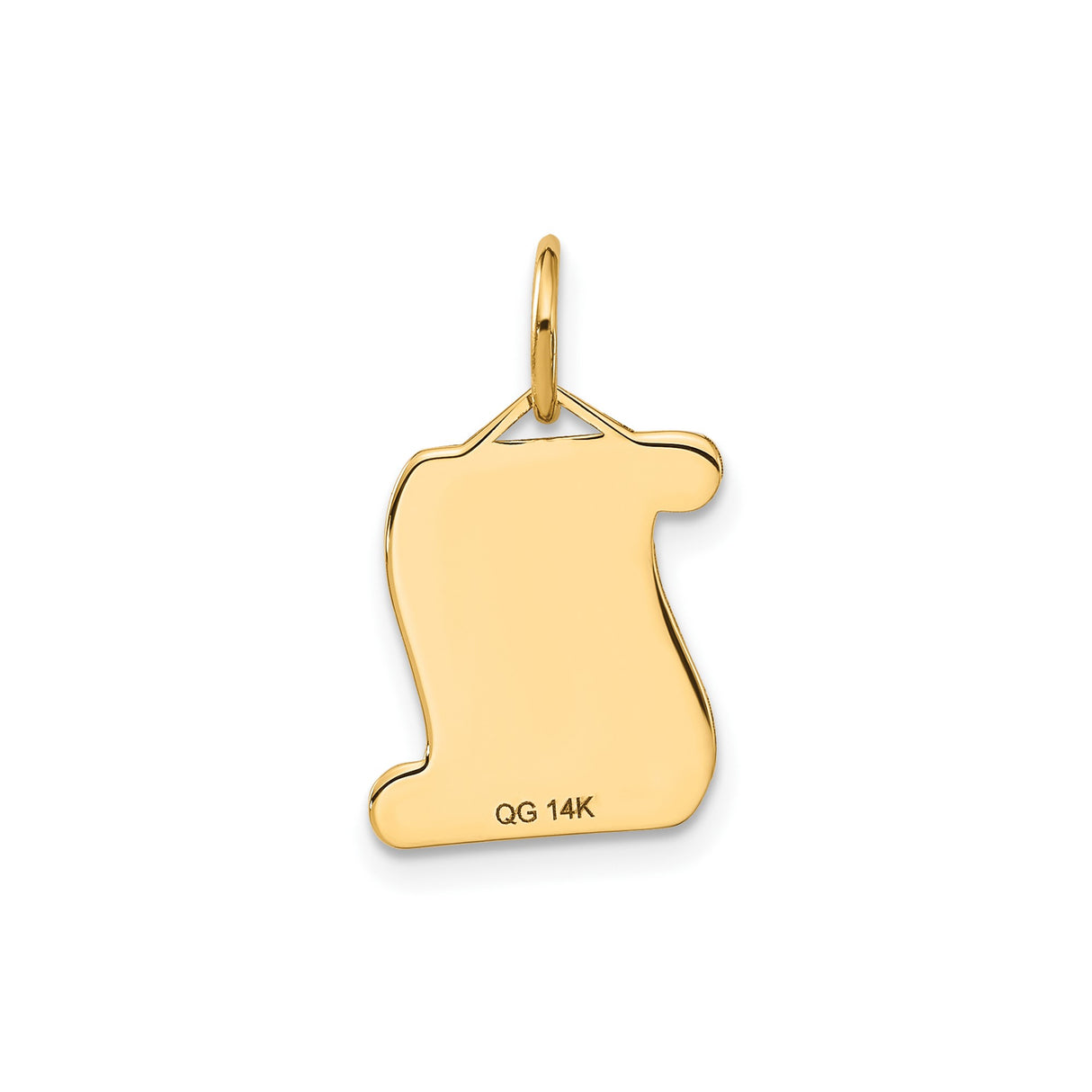 14k Yellow Gold Diploma Scroll Pendant, Graduation Keepsake Charm for Women or Unisex