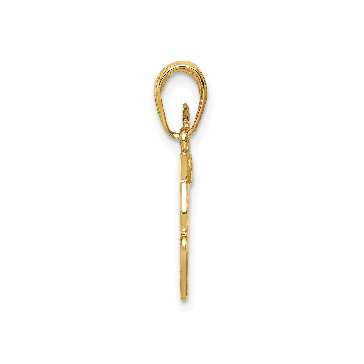 14k Yellow Gold Cross Pendant with Praying Hands and Open Bible Charm , Christian Jewelry