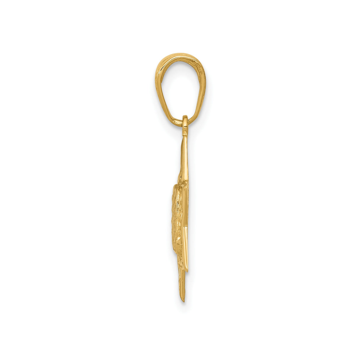 14k Yellow Gold Star of David Pendant with Ten Commandments Tablets, Jewish Faith Symbol Jewelry