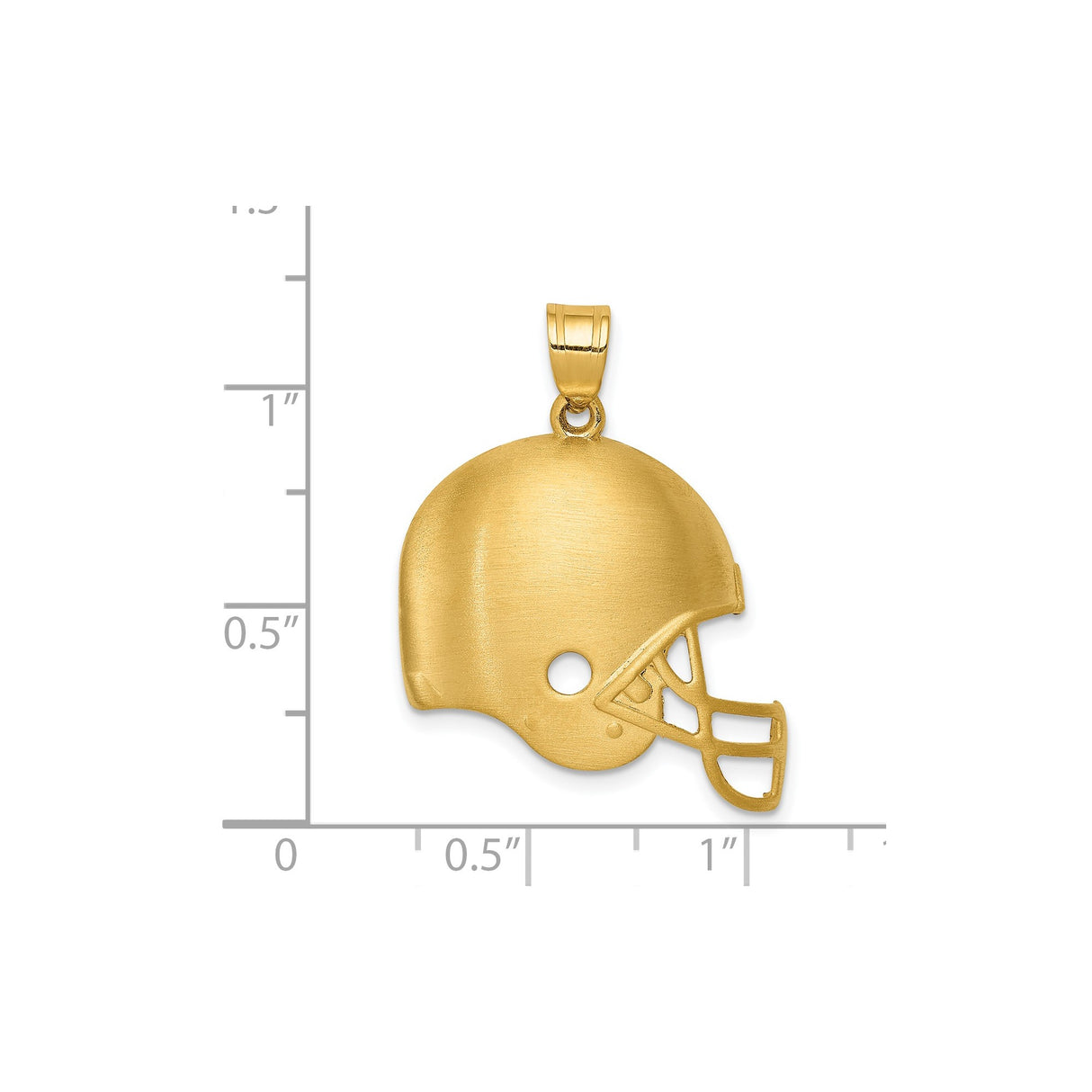 14k Yellow Gold Football Helmet Pendant, Sports Charm for Men or Unisex