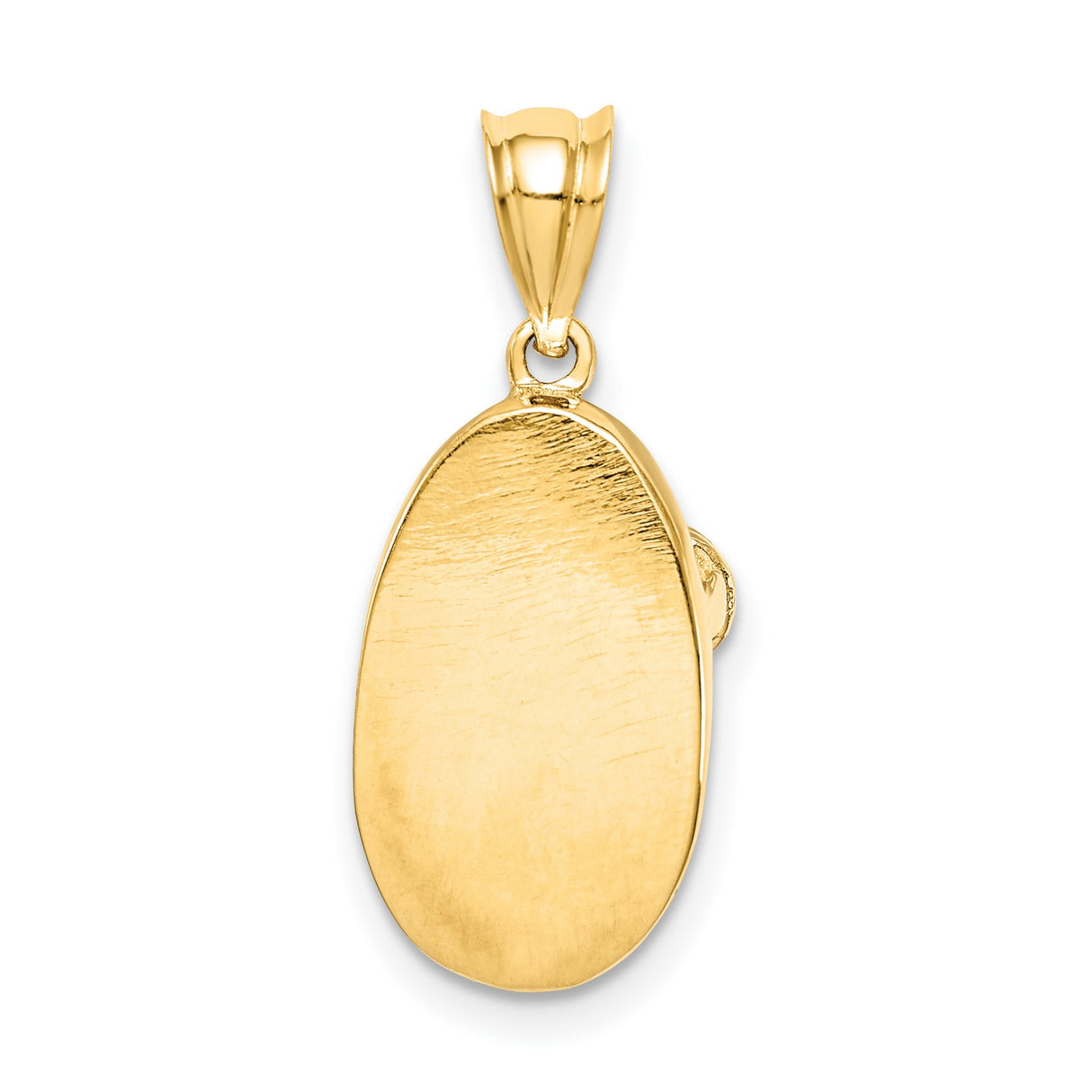 14k Yellow Gold Baby Bootie Pendant Charm, Polished 3D Shoe Keepsake Symbol of Motherhood